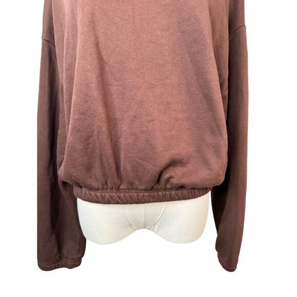 2/$30 Zara Large Chocolate Brown Cotton & Polyester Sweatshirt - Picture 14 of 15
